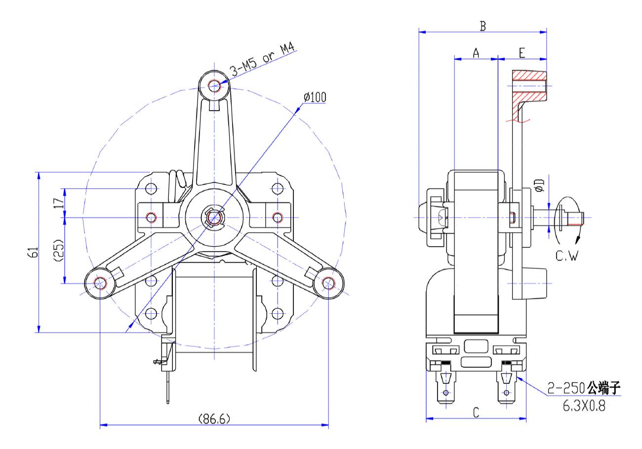 蒸汽烤箱電機(jī)R61系列--61-16-外形圖（最新）.jpg
